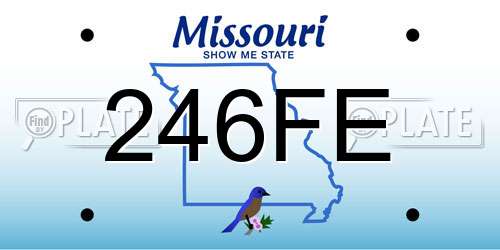 246FE Missouri License Plate