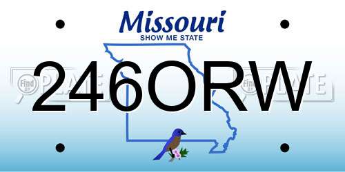 246ORW Missouri License Plate