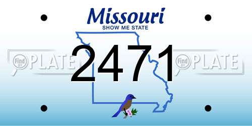 2471 Missouri License Plate