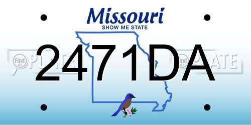2471DA Missouri License Plate
