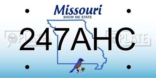247AHC Missouri License Plate