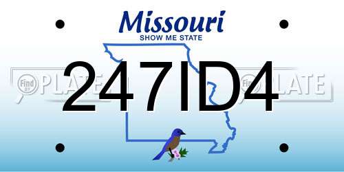 247ID4 Missouri License Plate