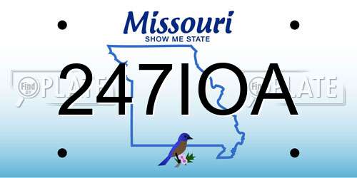 247IOA Missouri License Plate