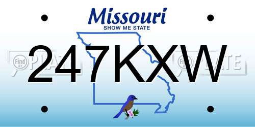 247KXW Missouri License Plate