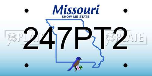 247PT2 Missouri License Plate