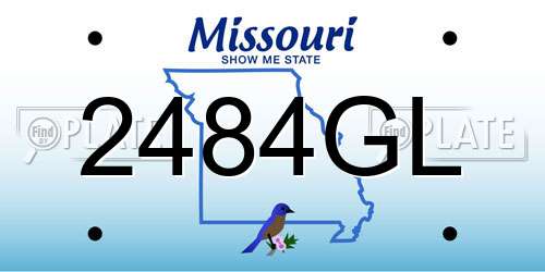 2484GL Missouri License Plate