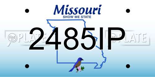 2485IP Missouri License Plate