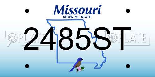 2485ST Missouri License Plate