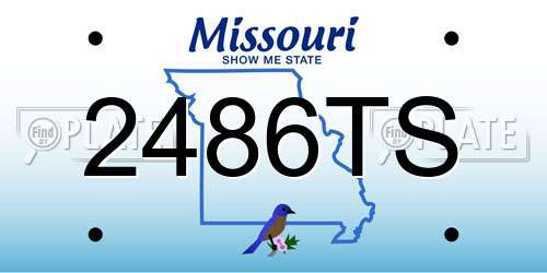 2486TS Missouri License Plate