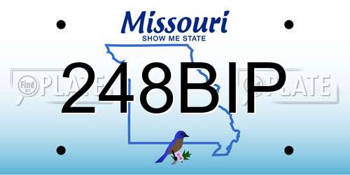 248BIP Missouri License Plate