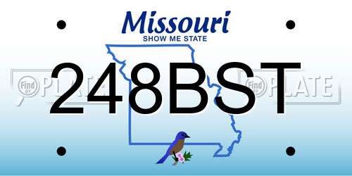 248BST Missouri License Plate
