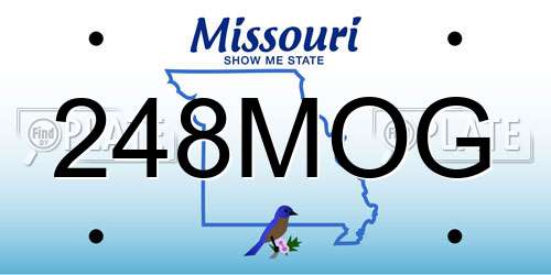 248MOG Missouri License Plate