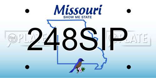 248SIP Missouri License Plate
