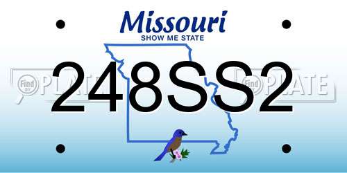 248SS2 Missouri License Plate