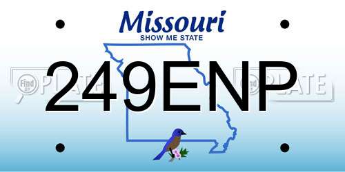 249ENP Missouri License Plate