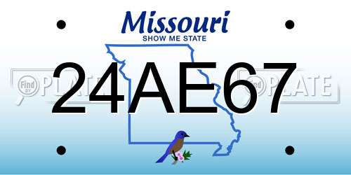 24AE67 Missouri License Plate