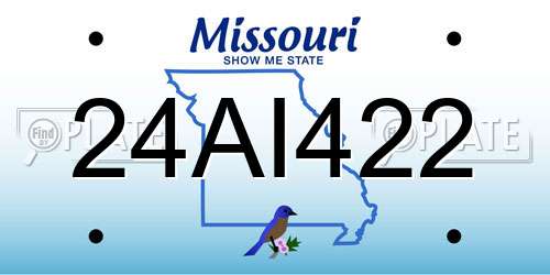 24AI422 Missouri License Plate