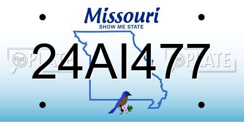 24AI477 Missouri License Plate