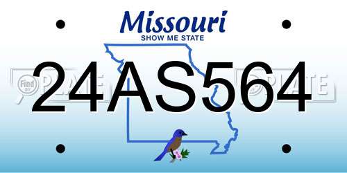 24AS564 Missouri License Plate