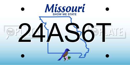 24AS6T Missouri License Plate
