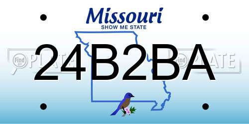 24B2BA Missouri License Plate