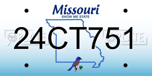24CT751 Missouri License Plate