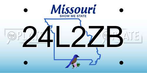 24L2ZB Missouri License Plate