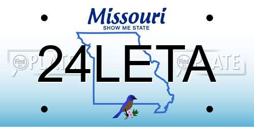 24LETA Missouri License Plate