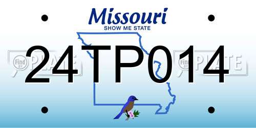 24TP014 Missouri License Plate