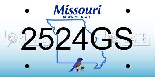2524GS Missouri License Plate