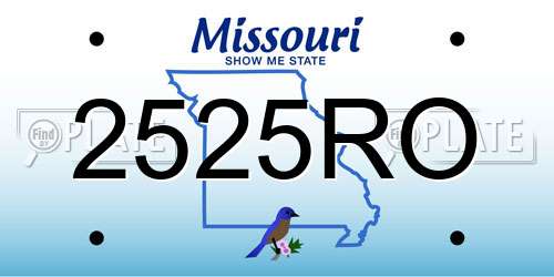 2525RO Missouri License Plate