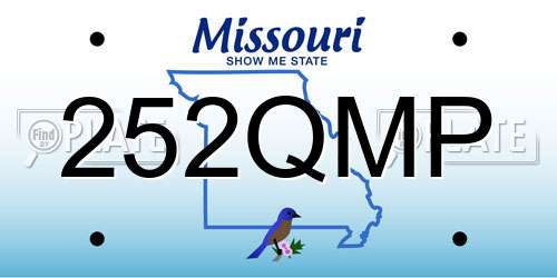 252QMP Missouri License Plate