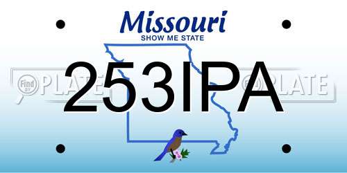 253IPA Missouri License Plate