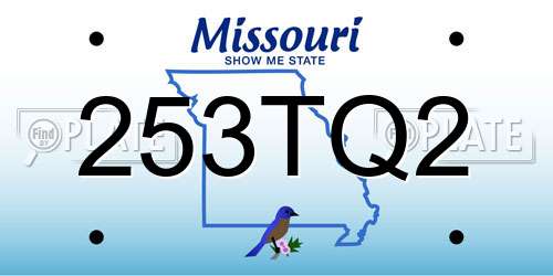 253TQ2 Missouri License Plate