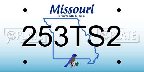 253TS2 Missouri License Plate