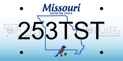 253TST Missouri License Plate