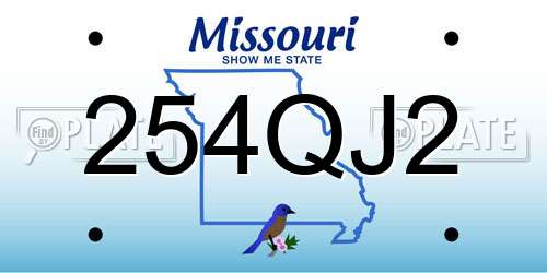 254QJ2 Missouri License Plate
