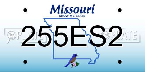 255ES2 Missouri License Plate