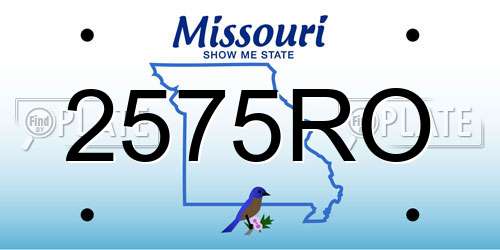 2575RO Missouri License Plate
