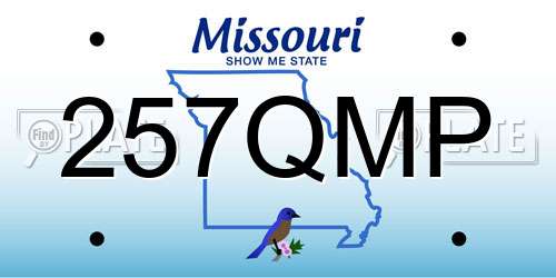 257QMP Missouri License Plate