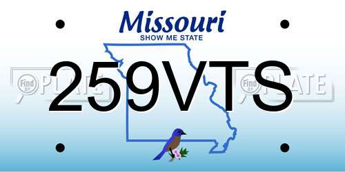 259VTS Missouri License Plate
