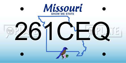 261CEQ Missouri License Plate