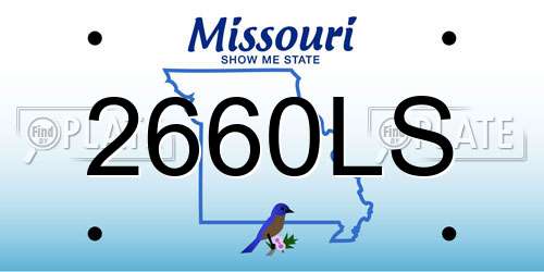 2660LS Missouri License Plate