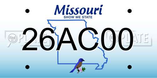 26AC00 Missouri License Plate