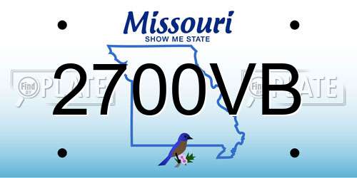 2700VB Missouri License Plate