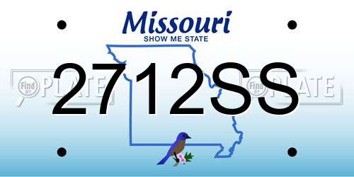 2712SS Missouri License Plate