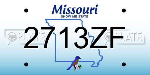 2713ZF Missouri License Plate