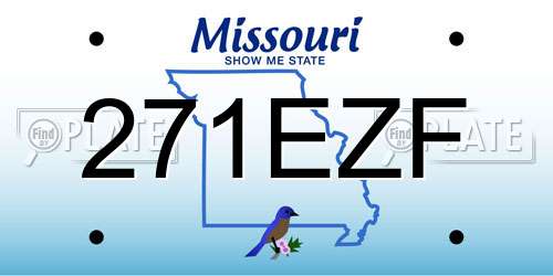 271EZF Missouri License Plate