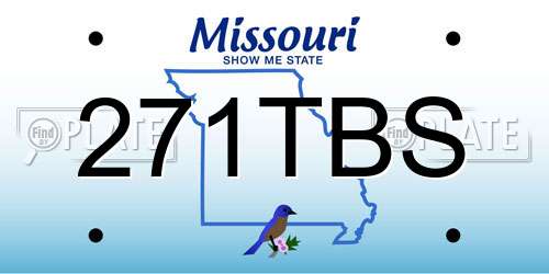 271TBS Missouri License Plate