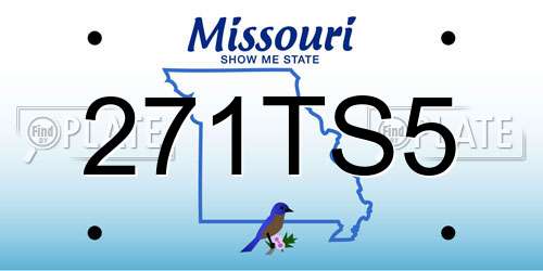 271TS5 Missouri License Plate